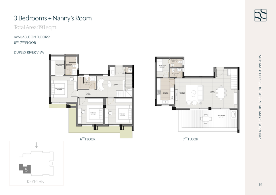 دوبلكس علوي · 191 m²